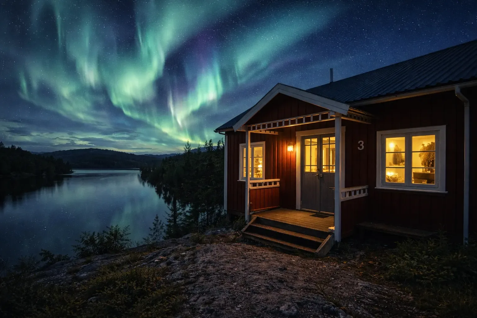 Swedish vacation home beside a lake