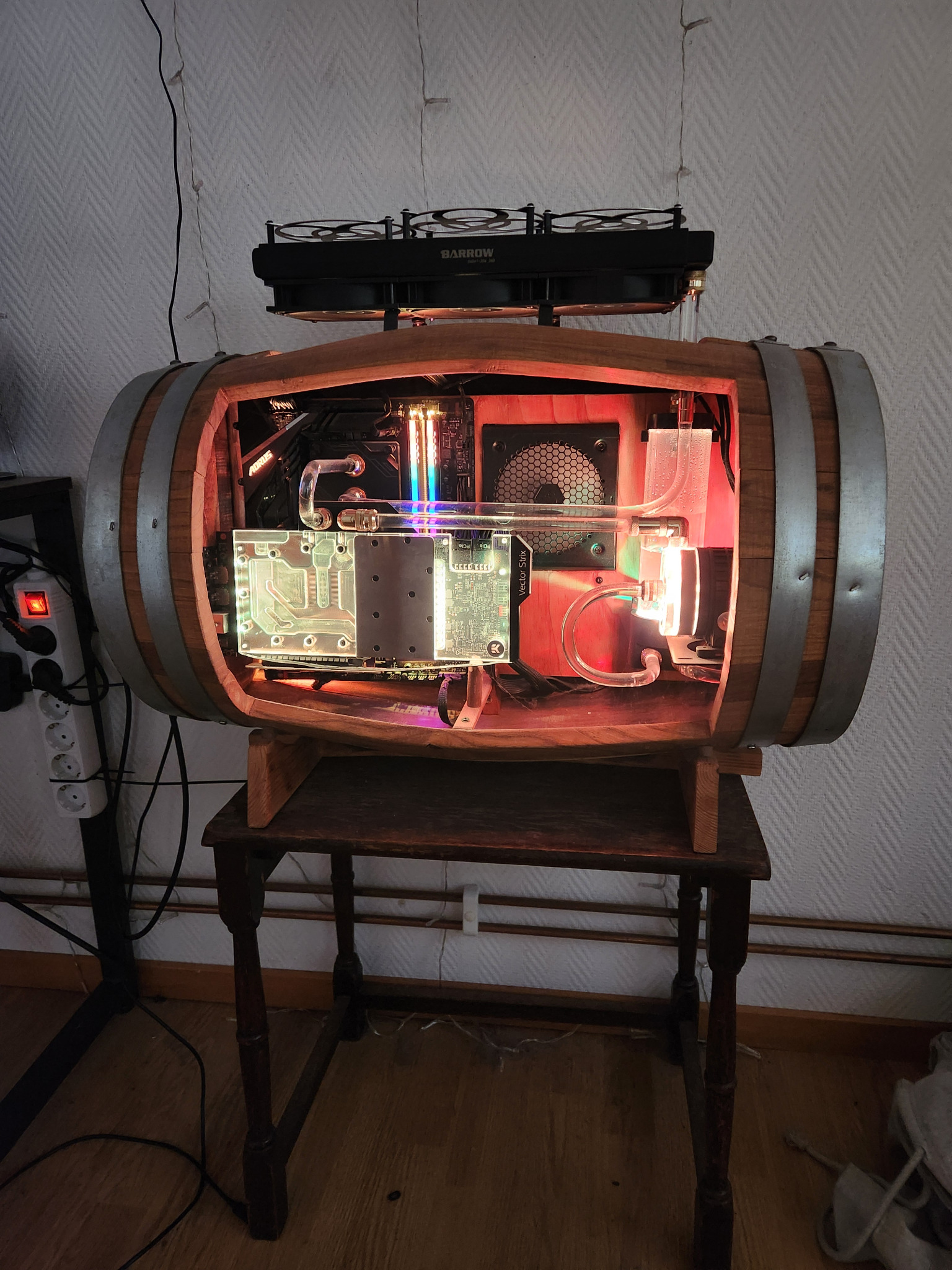 Barrel PC external radiator